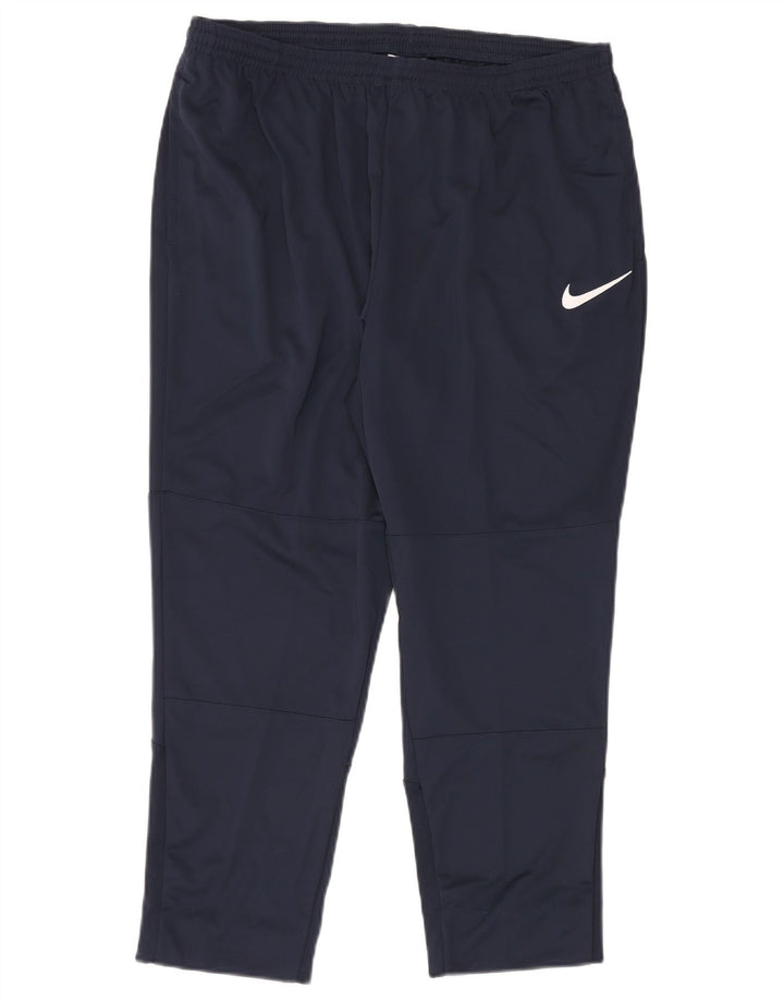 NIKE Pantalon de survêtement Dri Fit pour femme UK 18 XL Bleu marine