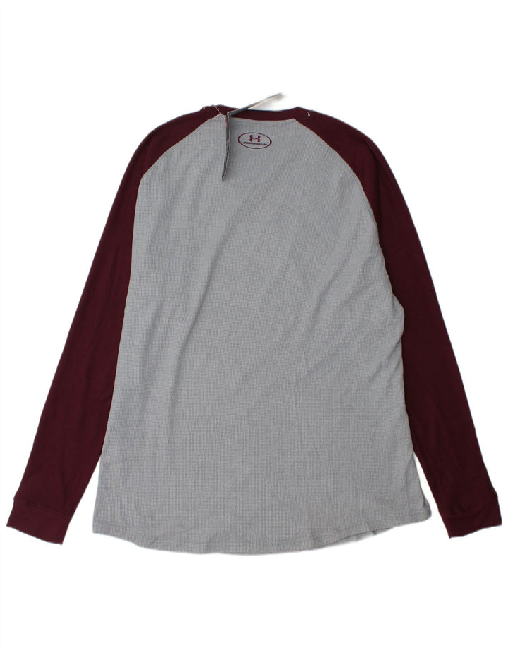 UNDER ARMOUR Haut Homme Manches Longues XL Gris Colorblock Polyester