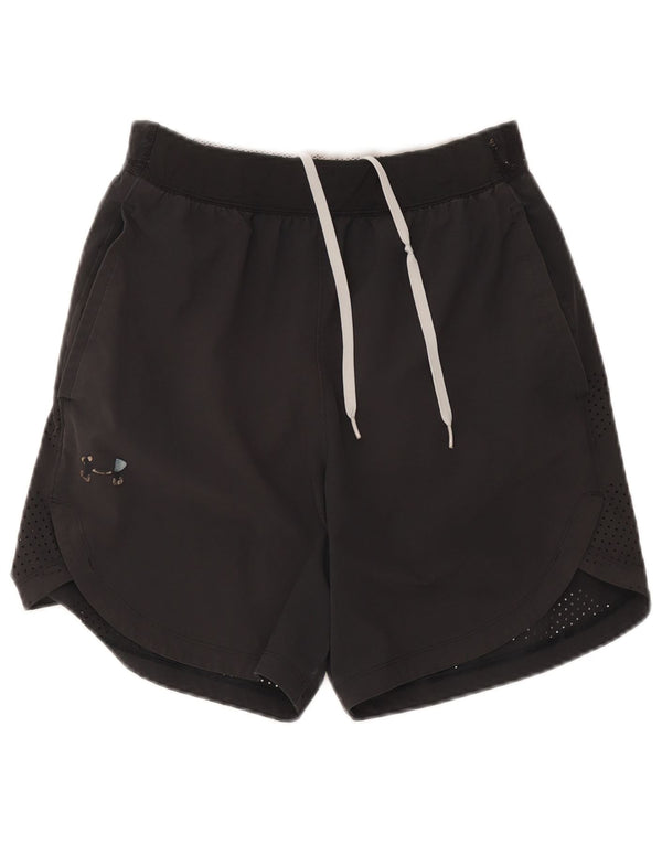 Under Armour Short de sport Heat Gear pour femme UK 14 Noir moyen