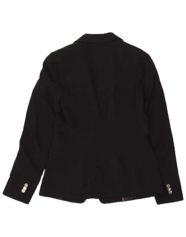 Zara Veste Blazer 1 Bouton Femme EU 36 XS Noir Polyester