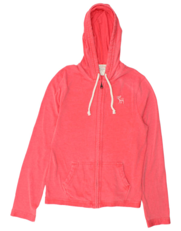 Abercrombie & Fitch Mens Muscle Zip Hoodie Sweater Small Pink Cotton