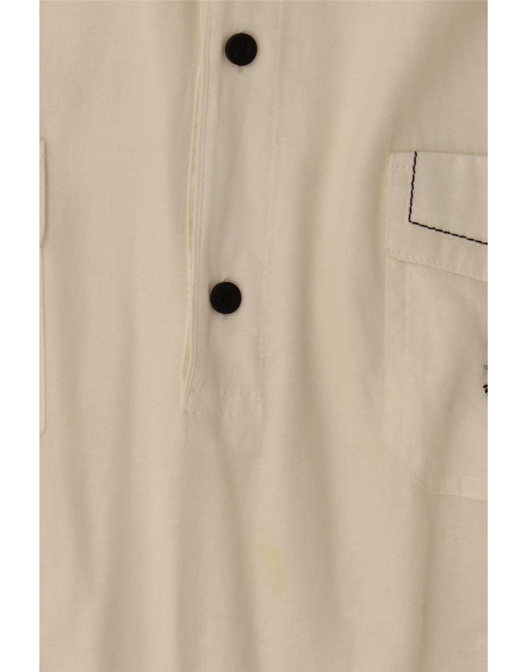 Navigare Chemise pull à manches courtes pour homme 3XL en coton color block blanc