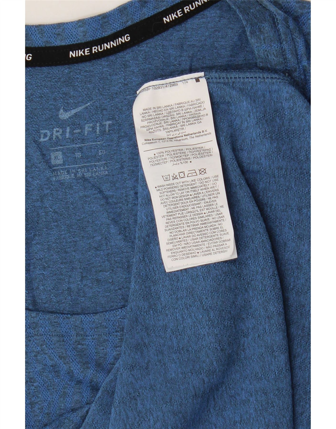 Nike Hommes Dri Fit Débardeur XL Bleu Polyester