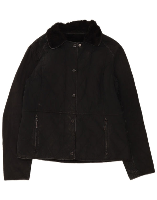 Barbour Veste matelassée pour femme UK 16 Large Noir Polyamide