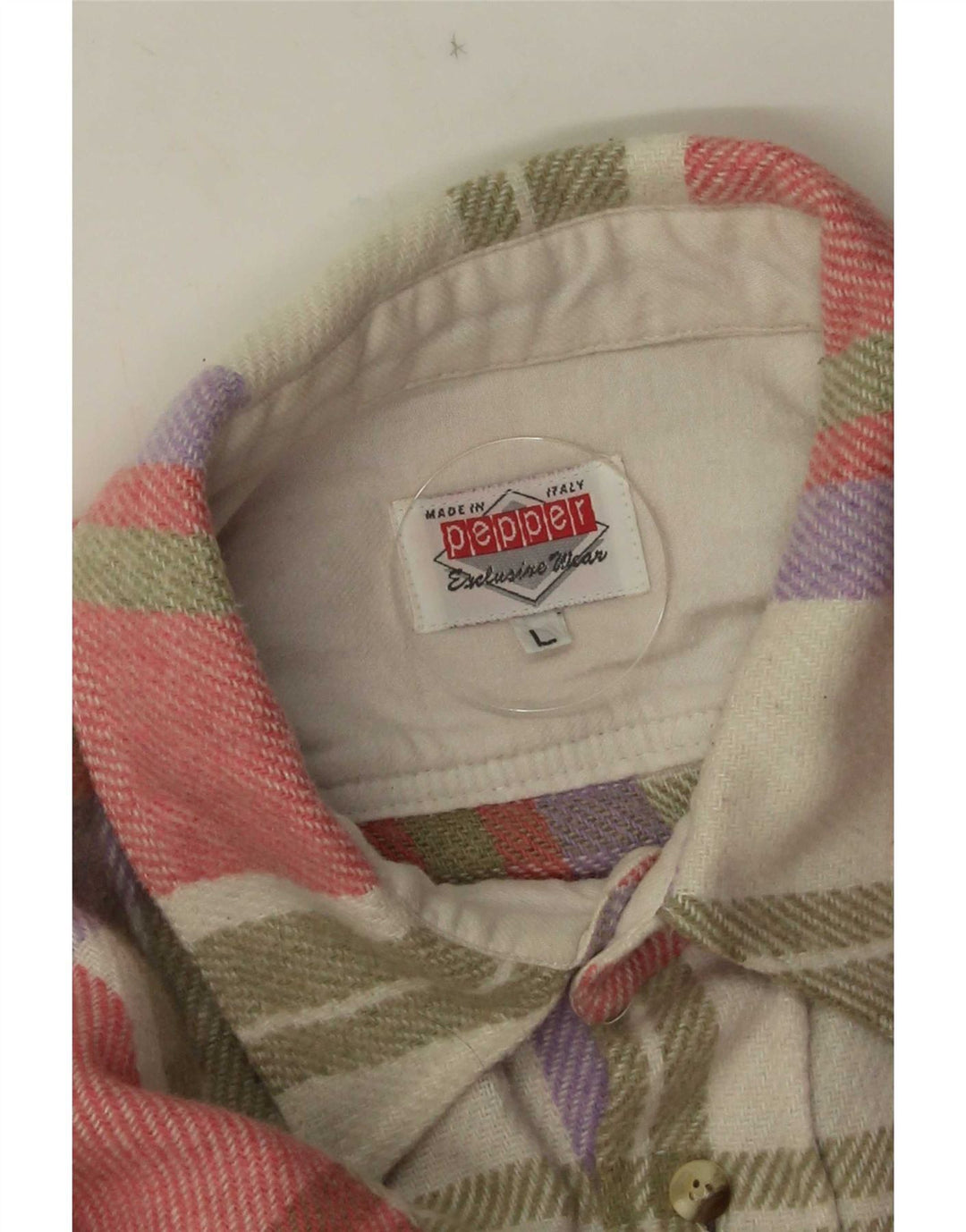 vintage Chemise en flanelle pour hommes Grand chèque rose Acrylique