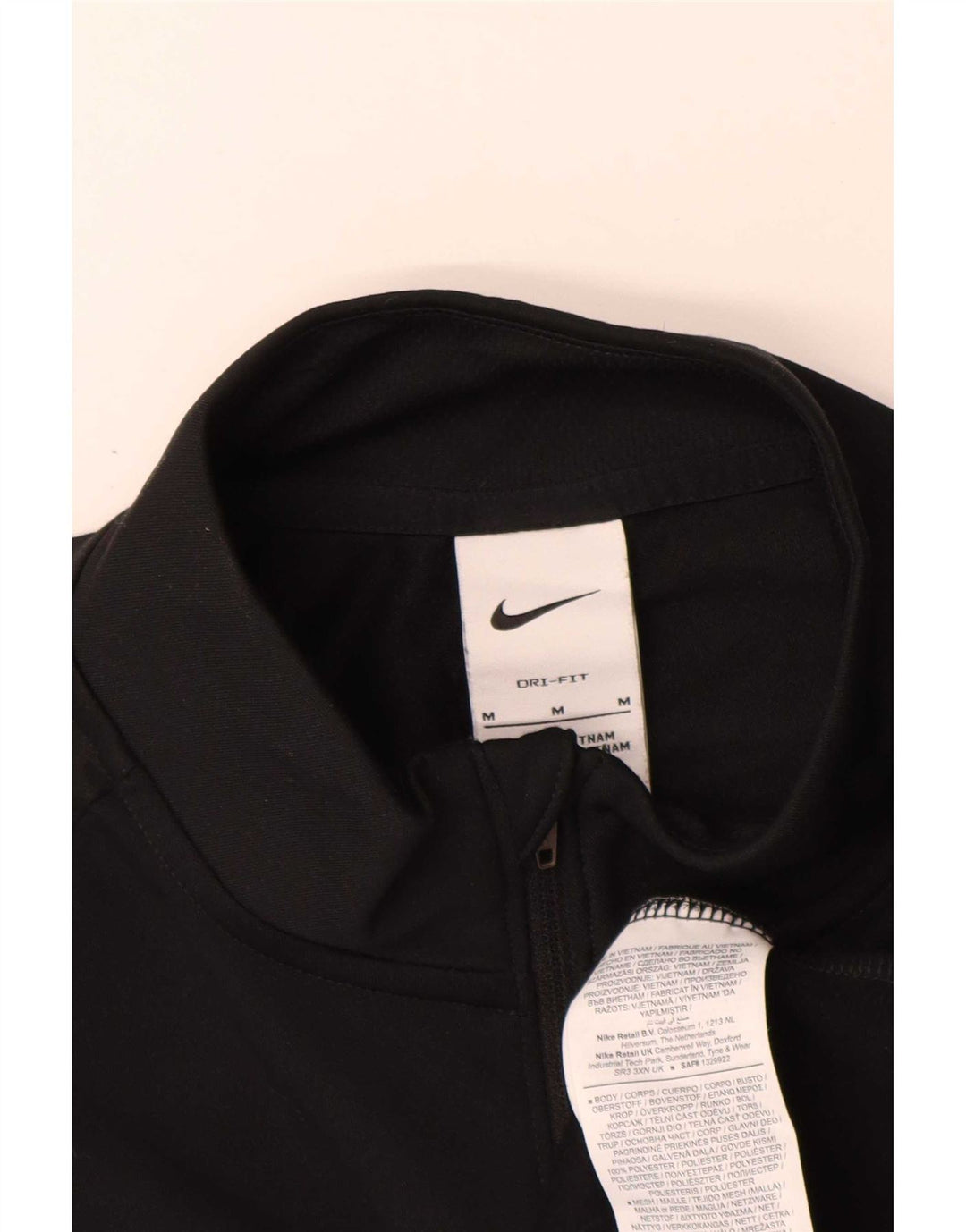Nike Hommes Dri Fit Zip Neck Pull Survêtement Haut Noir Moyen Polyester