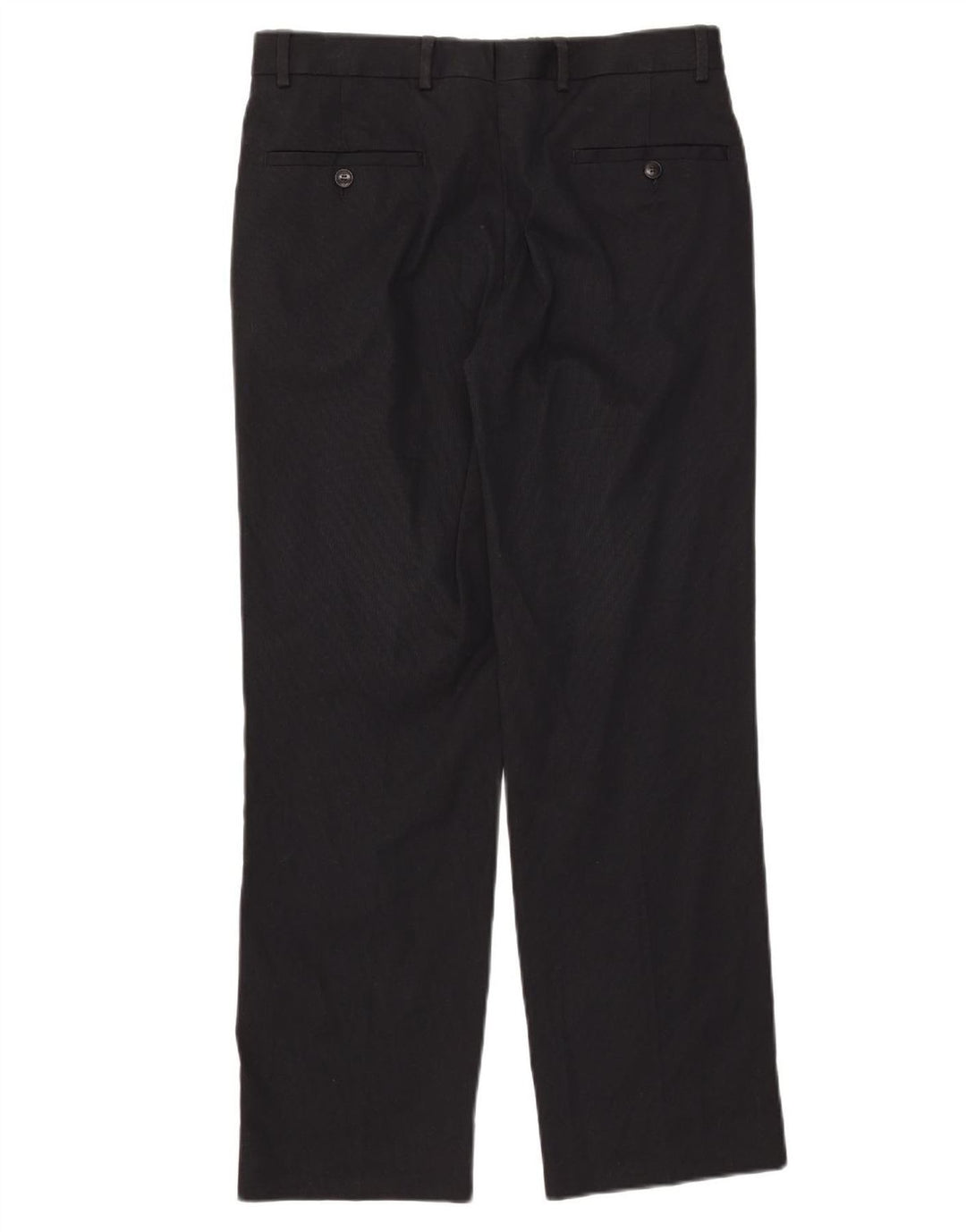 ZARA Pantalon Chino Droit Homme EU 38 Small W30 L28 Coton Noir
