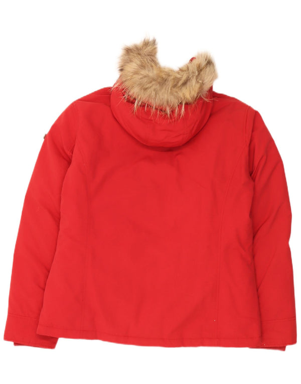 Rifle Veste matelassée à capuche pour homme UK 44 2XL Rouge Polyamide