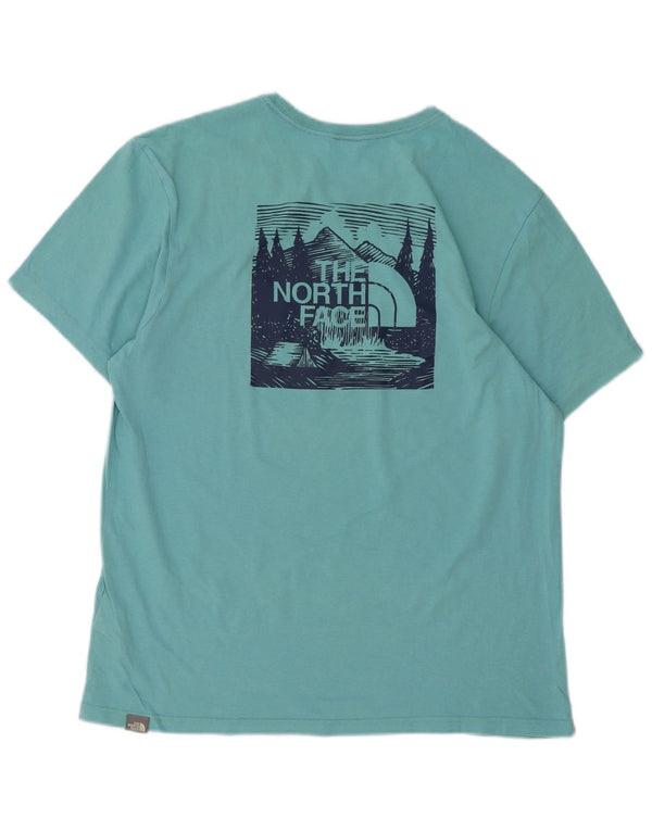 The North Face T-shirt graphique pour hommes, grand coton turquoise