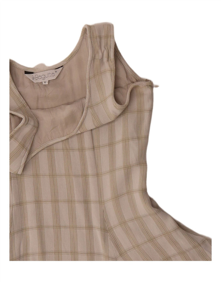 Bagutta Robe trapèze sans manches pour femme IT 40 Petit carreaux verts