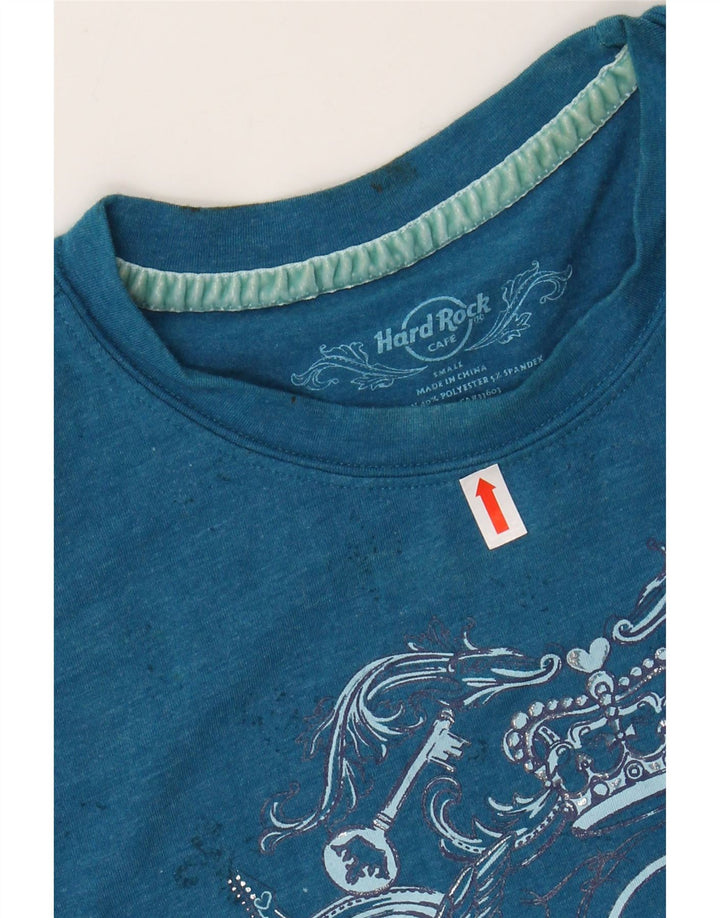 HARD ROCK CAFE T-shirt graphique San Diego pour femme UK 8 petit coton bleu