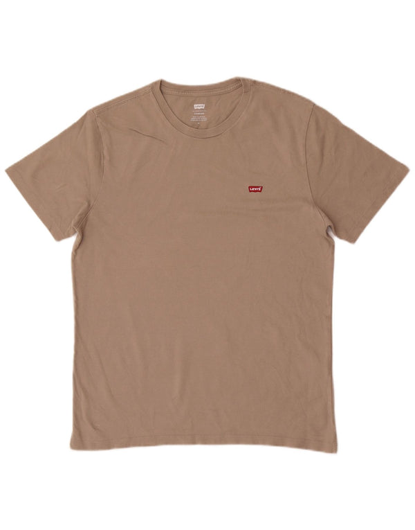 Levi's Tee-Shirt Coupe Standard Homme Marron Moyen Coton