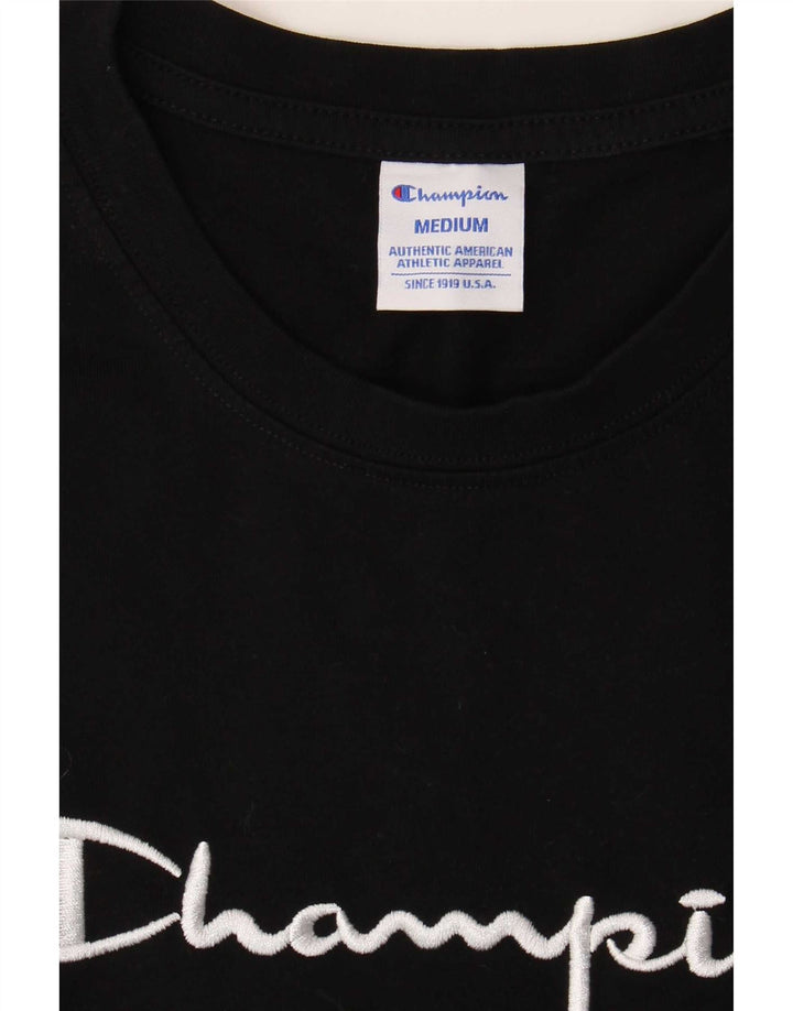 Champion T-shirt graphique pour femme UK 12 Noir moyen