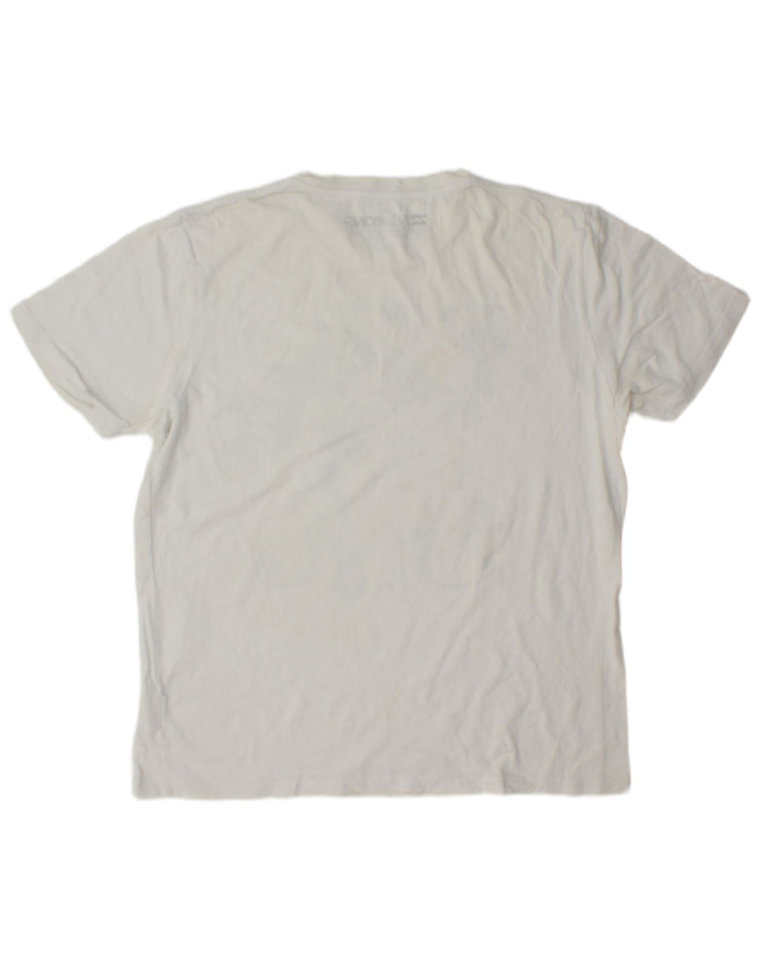 Billabong Mens Graphic T-Shirt Top Large Blanc Coton