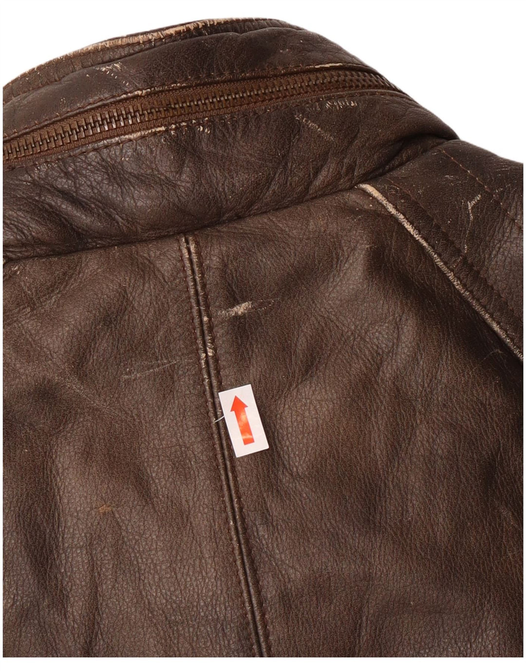 Harajuku Mother Veste en cuir pour homme UK 40 Grand cuir marron