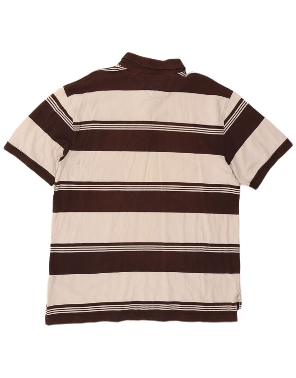 Tommy Hilfiger Polo Rugby Homme 2XL Coton Rayé Marron