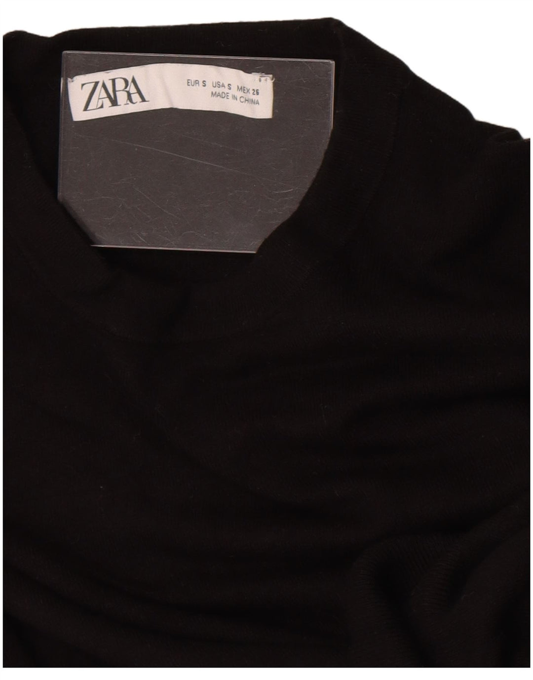 Zara Pull ras du cou pour femme UK 10 Petit Noir