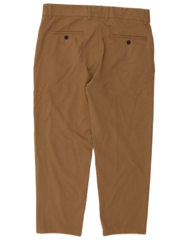 Zara Pantalon Chino Droit Homme EU 42 Large W32 L25 Beige