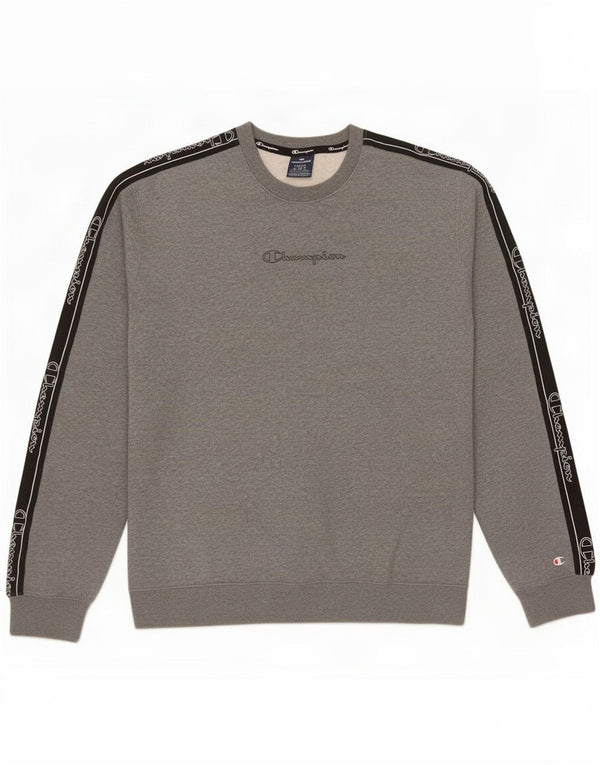 Champion Sweat-shirt graphique pour homme en coton color block Gris Taille L