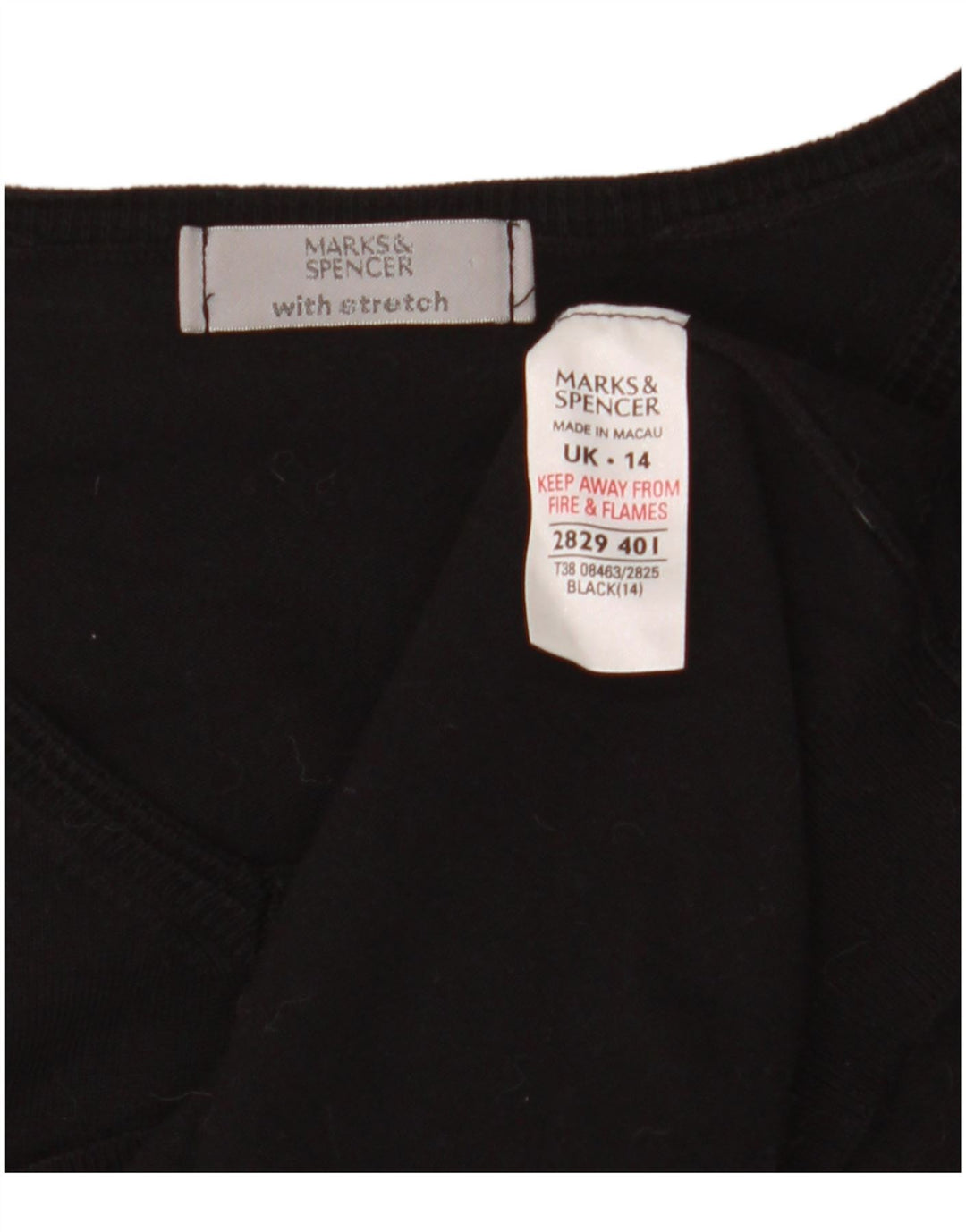 Marks & Spencer Pull court à col en V pour femme UK 14 Noir moyen