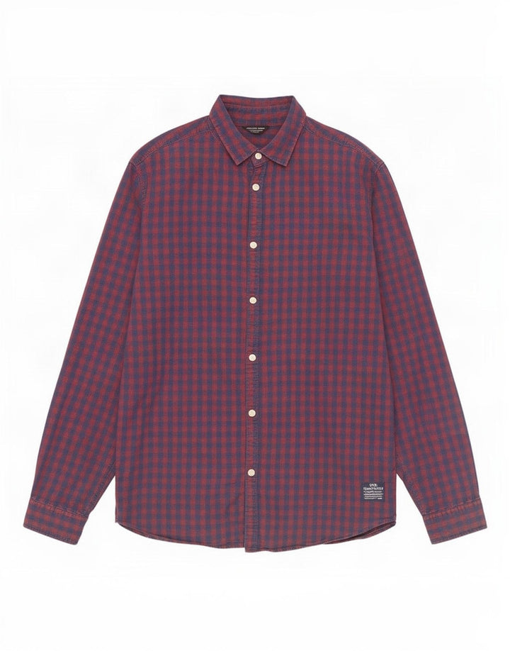 Jack & Jones Chemise Homme Rouge Moyen Vichy Coton