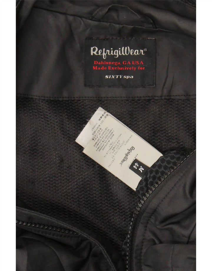 REFRIGIWEAR Womens Hooded Bomber Jacket IT 44 Medium Black Polyamide Vintage Refrigiwear and Second-Hand Refrigiwear from Messina Hembry 