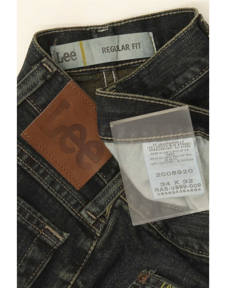 Lee Jean droit coupe droite homme W34 L32 bleu marine coton