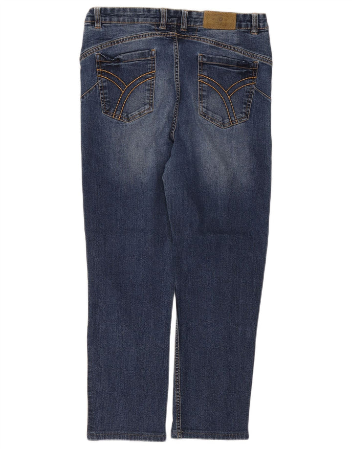 Dack's Jean court pour femme EU 46 XL W34 L25 Bleu Coton