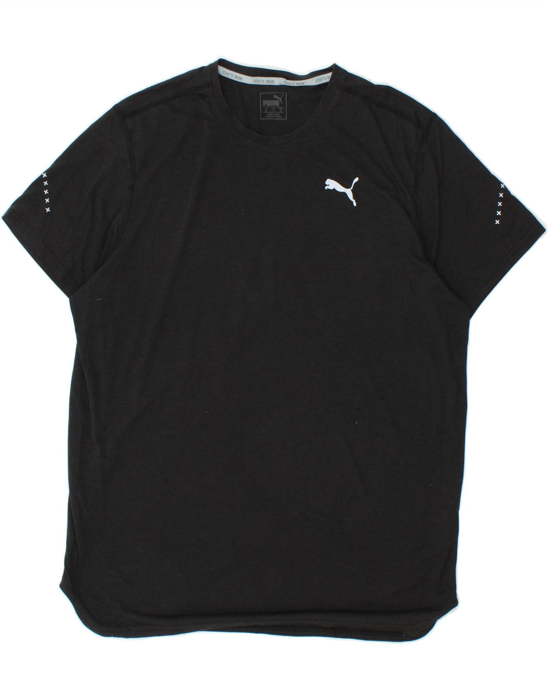 PUMA Mens T-Shirt Top XL Black Polyester Vintage Puma and Second-Hand Puma from Messina Hembry 