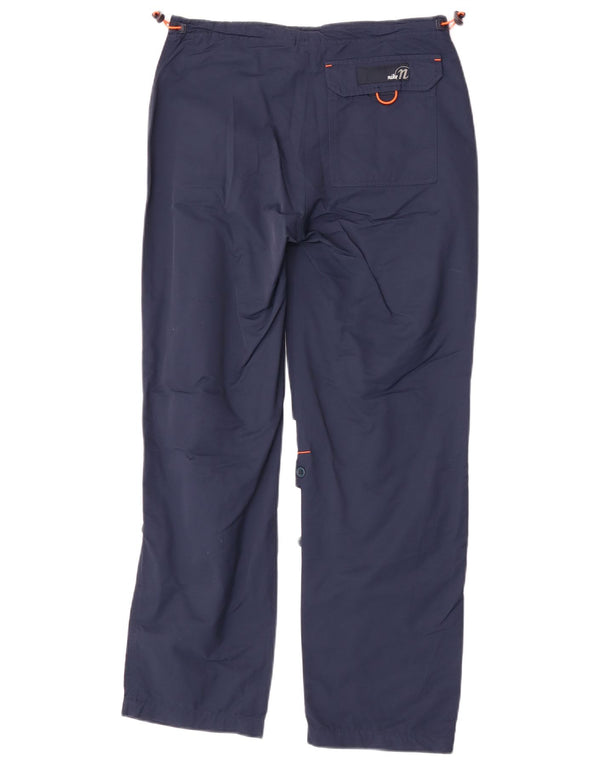 Nike Pantalon droit pour femme US 12/14 Large W30 L28 Bleu Coton