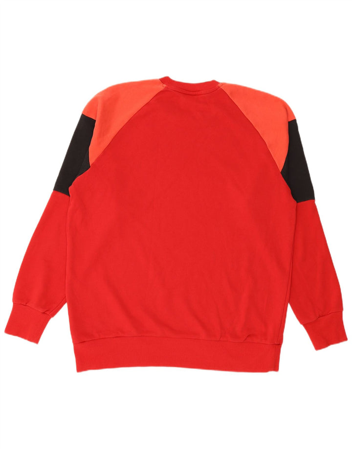 ADIDAS Sweat-shirt pour homme XL en coton color block rouge