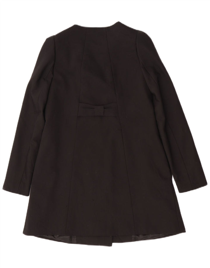 Zara Manteau croisé pour femme UK 6 XS Noir Polyester