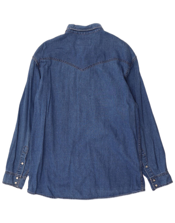 Wrangler Chemise en jean western pour homme XL en coton bleu