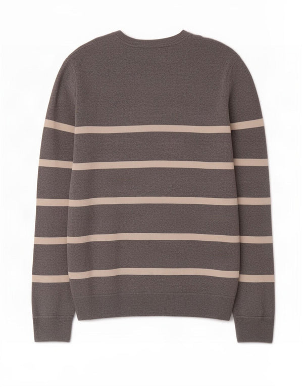 Gap Pull Col V Homme XL Gris Rayé Coton