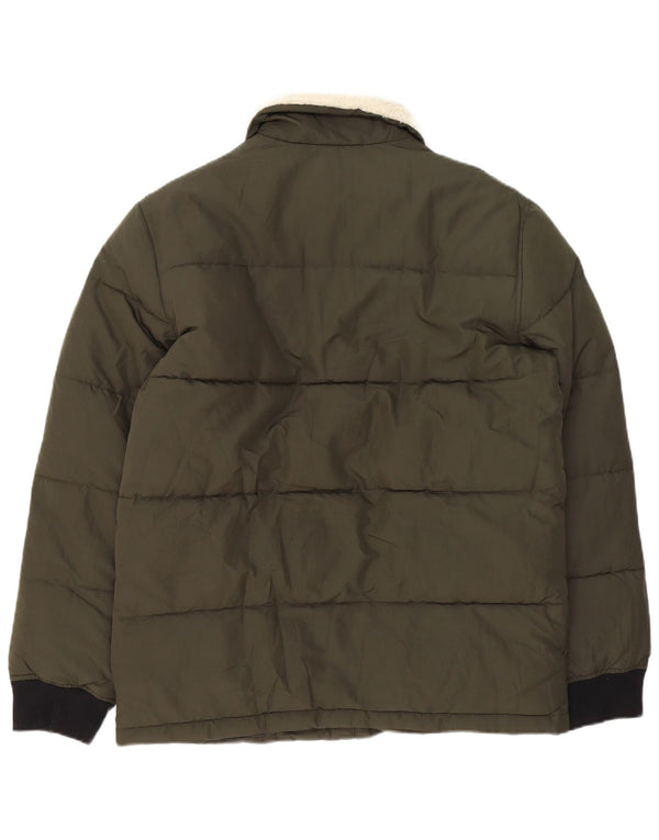 Marks & Spencer Veste matelassée pour homme UK 38 Medium Kaki Colourblock Polyester