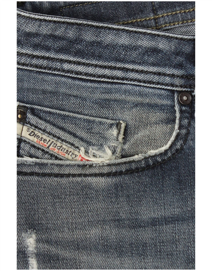 Diesel Jean droit vieilli W33 L27 homme bleu