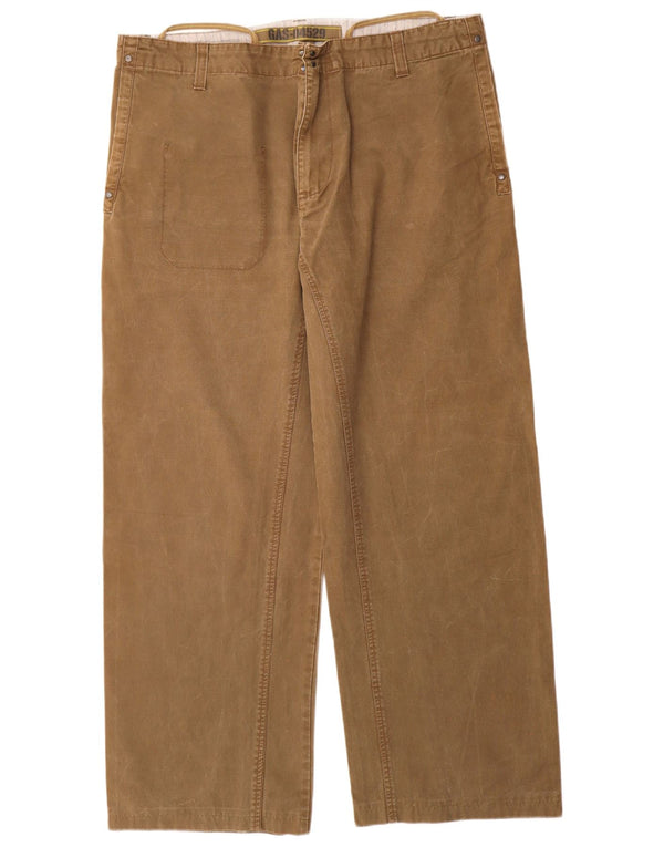 Gas Pantalon Chino Droit Femme 2XL W38 L30 Coton Beige