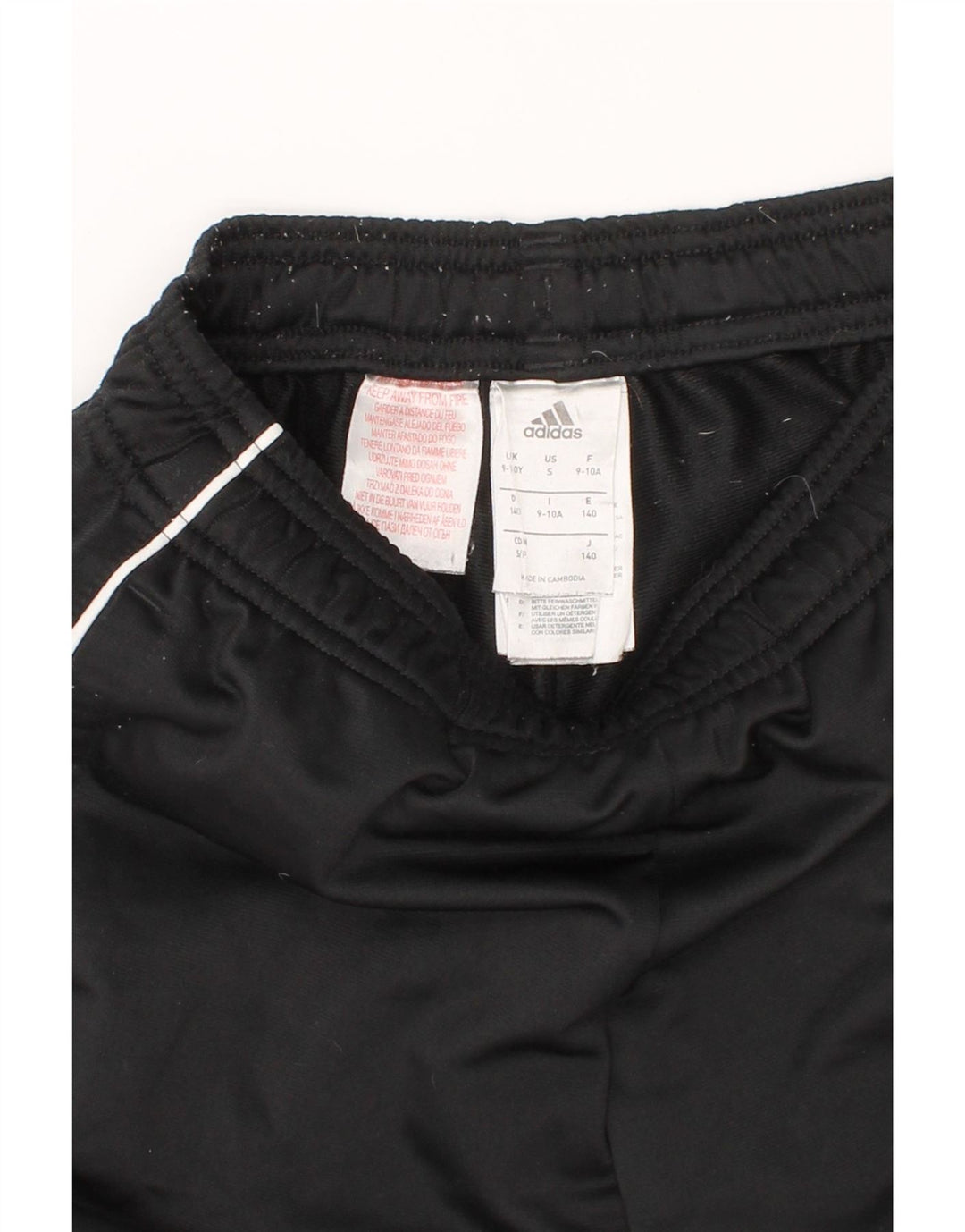 ADIDAS Boys Tracksuit Trousers Joggers 9-10 Years  Black Polyester Vintage Adidas and Second-Hand Adidas from Messina Hembry 
