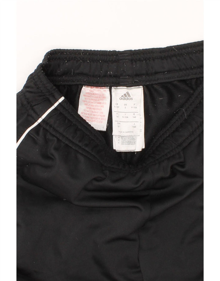 ADIDAS Boys Tracksuit Trousers Joggers 9-10 Years  Black Polyester Vintage Adidas and Second-Hand Adidas from Messina Hembry 