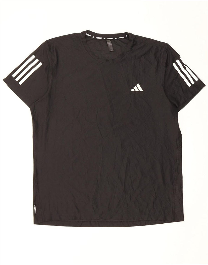 Adidas Hommes Running T-Shirt Haut Grand Noir Polyester