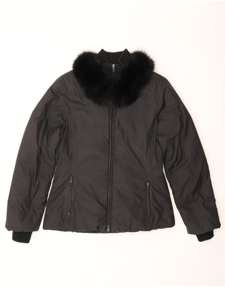 MARELLA Womens Padded Jacket UK 12 Medium Black Vintage Marella and Second-Hand Marella from Messina Hembry 