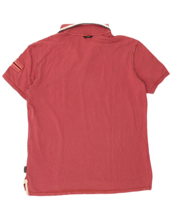 Napapijri Polo graphique homme 2XL rose coton