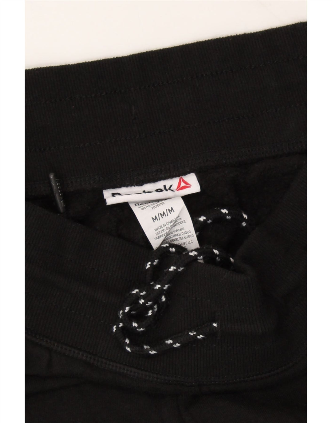 REEBOK Womens Graphic Tracksuit Trousers Joggers UK 14 Medium  Black Vintage Reebok and Second-Hand Reebok from Messina Hembry 