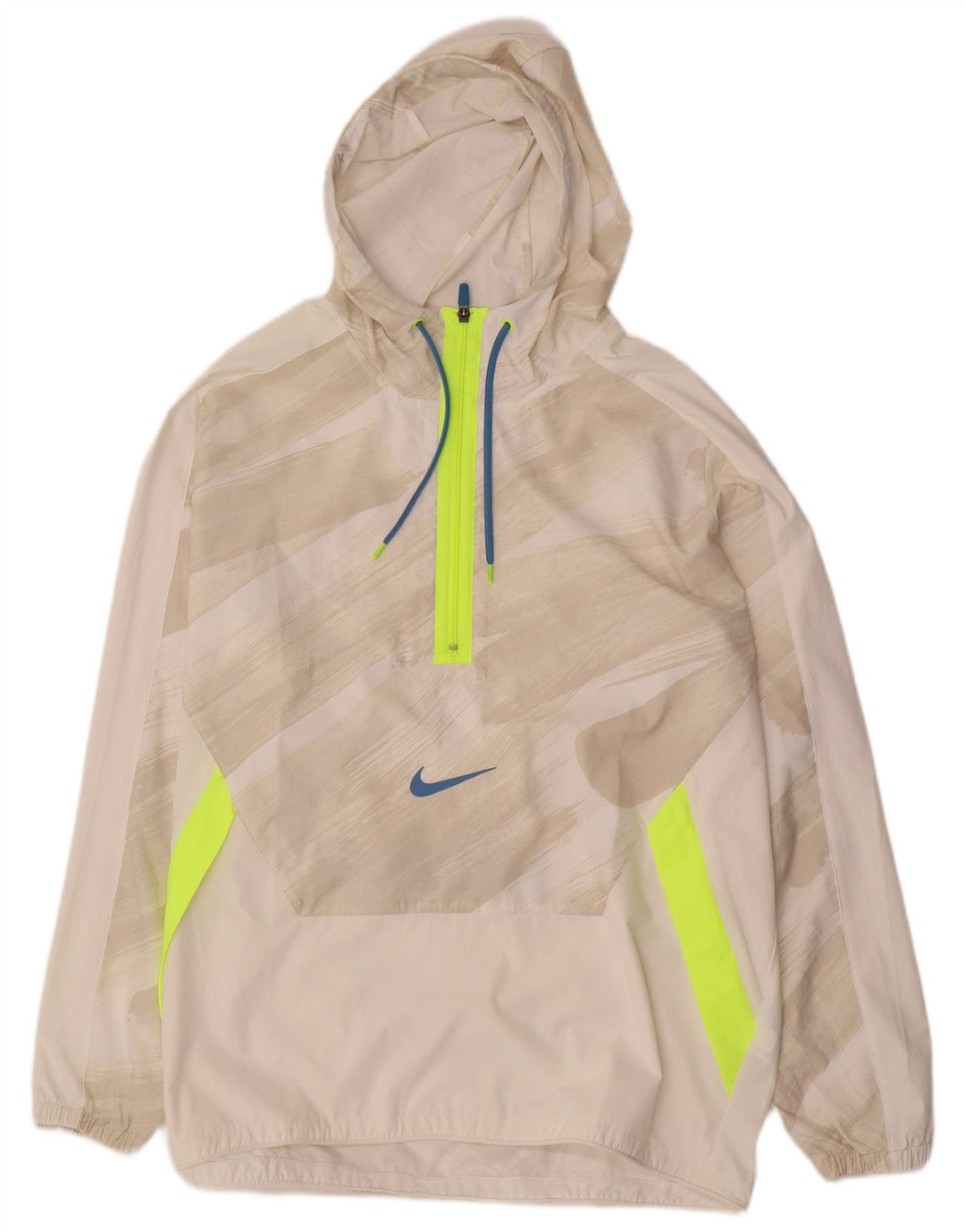 Nike Veste de pluie Dri Fit pour homme UK 40 Large Blanc Colorblock