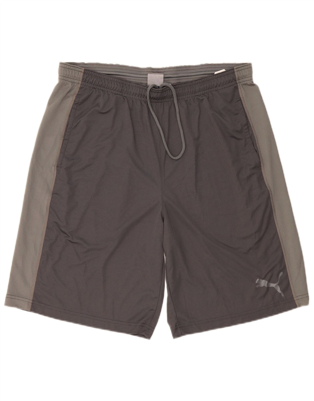 PUMA Short de sport XL pour homme Gris Colorblock Polyester