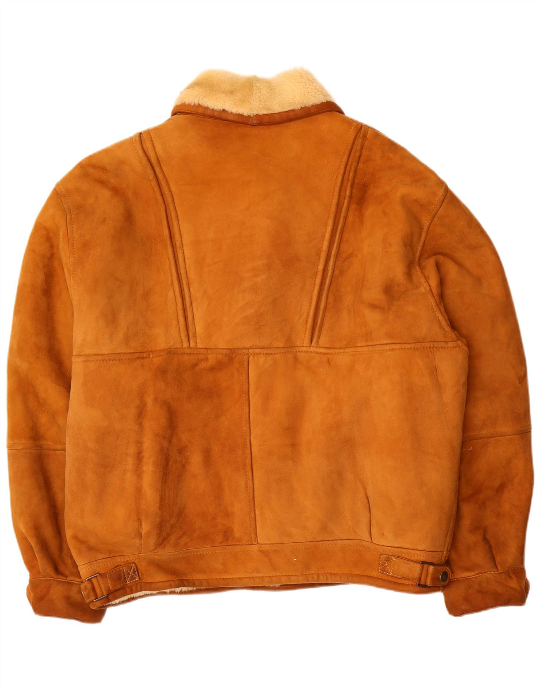 veste en peau de mouton homme vintage IT 54 2XL peau de mouton marron