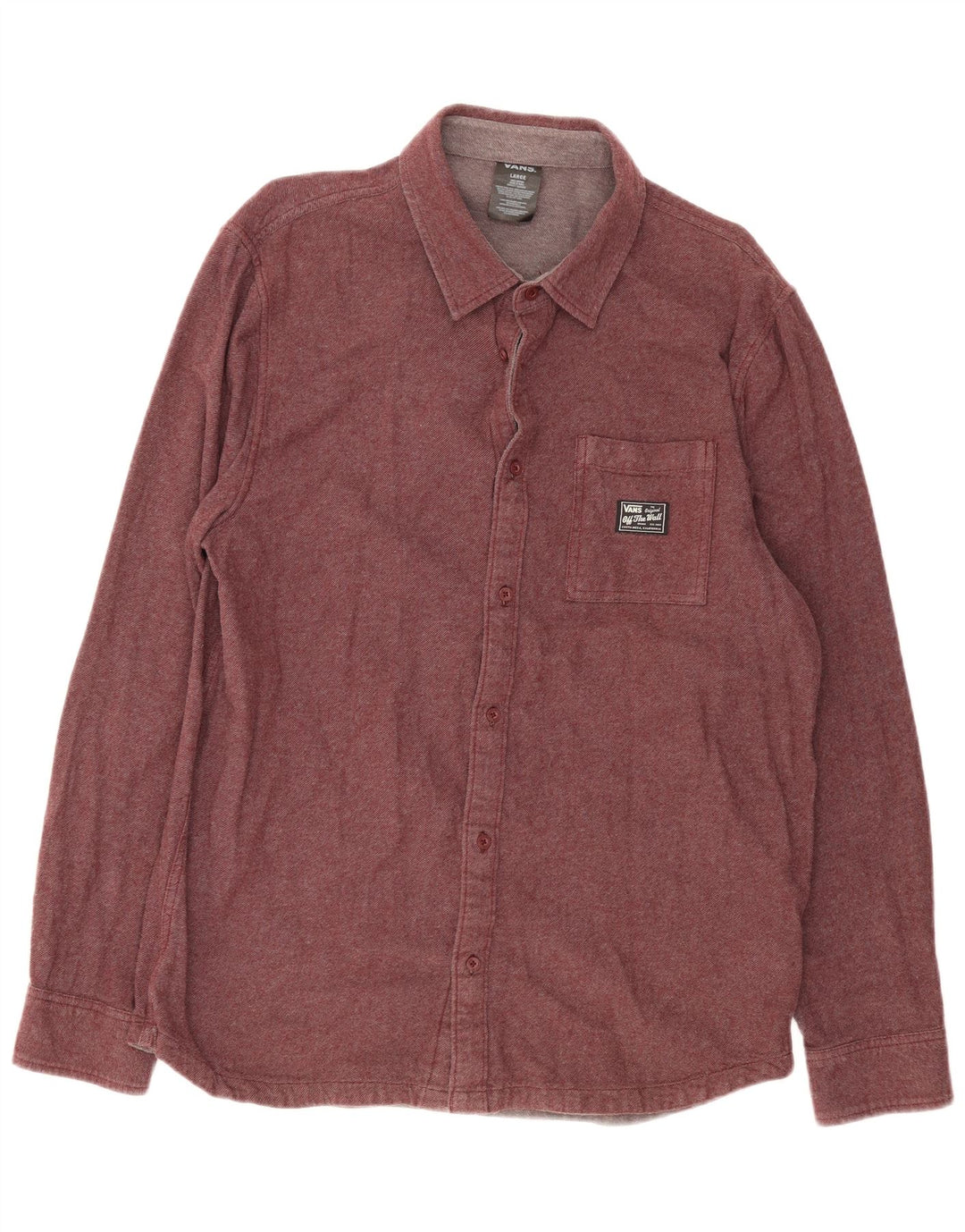 Vans Chemise en flanelle pour hommes Grand coton bordeaux