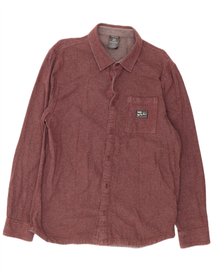 Vans Chemise en flanelle pour hommes Grand coton bordeaux