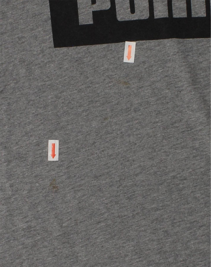PUMA Boys Graphic T-Shirt Top 11-12 Years Grey Cotton | Vintage Puma | Thrift | Second-Hand Puma | Used Clothing | Messina Hembry 