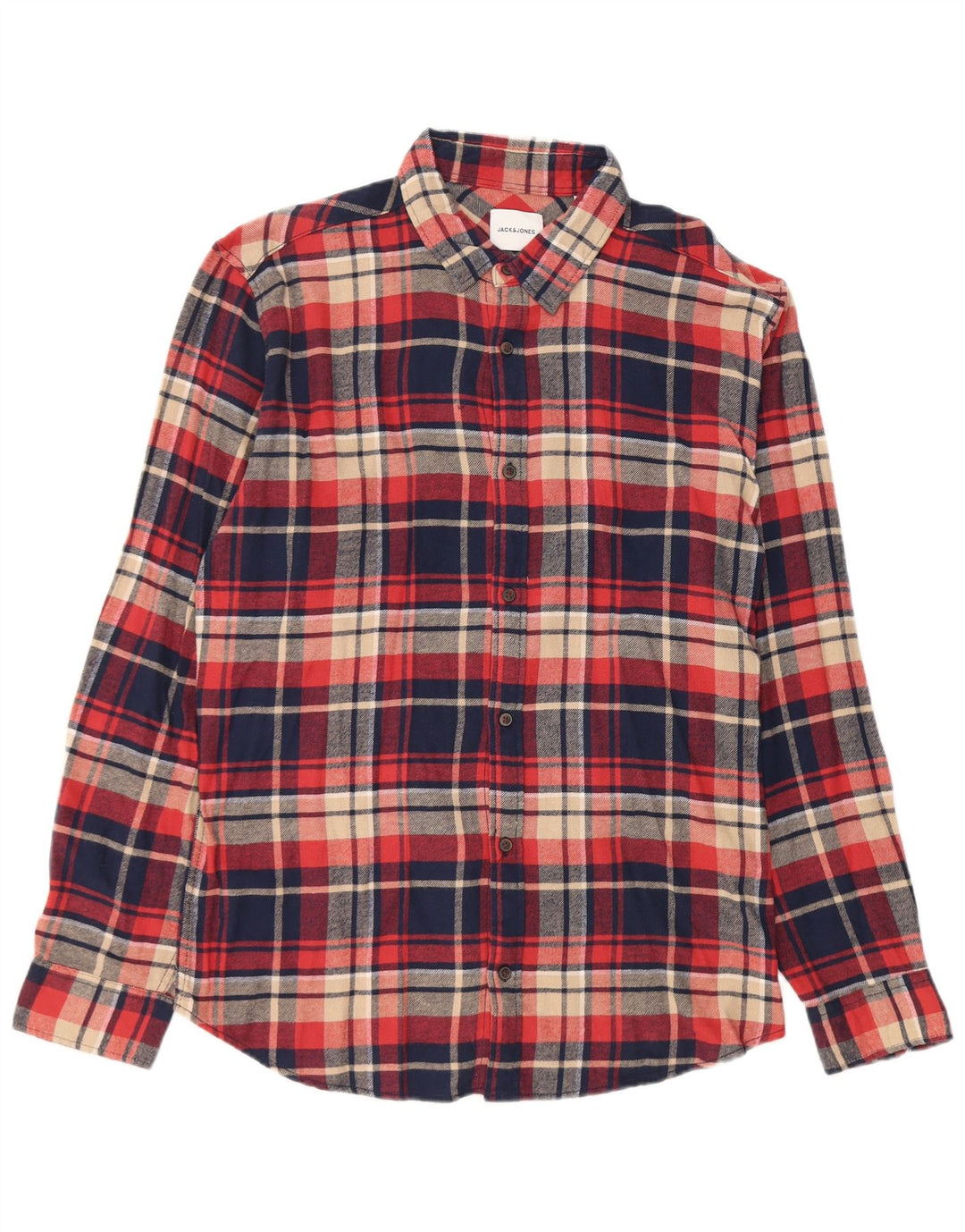 Jack & Jones Chemise Flanelle Homme XL Bleu Marine Carreaux Coton